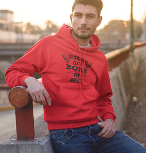 Legends are Born in April Men Hoodies-KidsFashionVilla