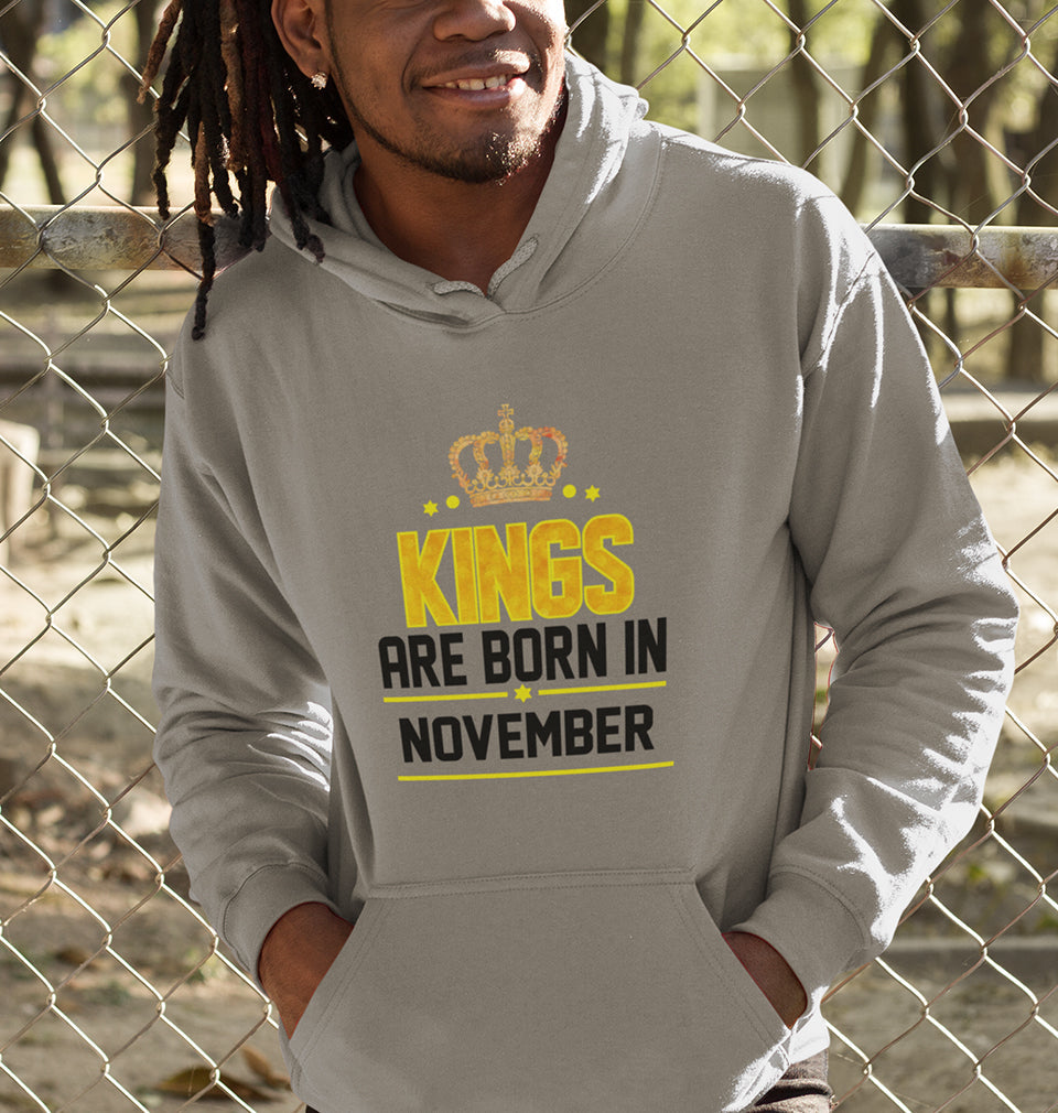 Kings Are Born In November Men Hoodies-KidsFashionVilla