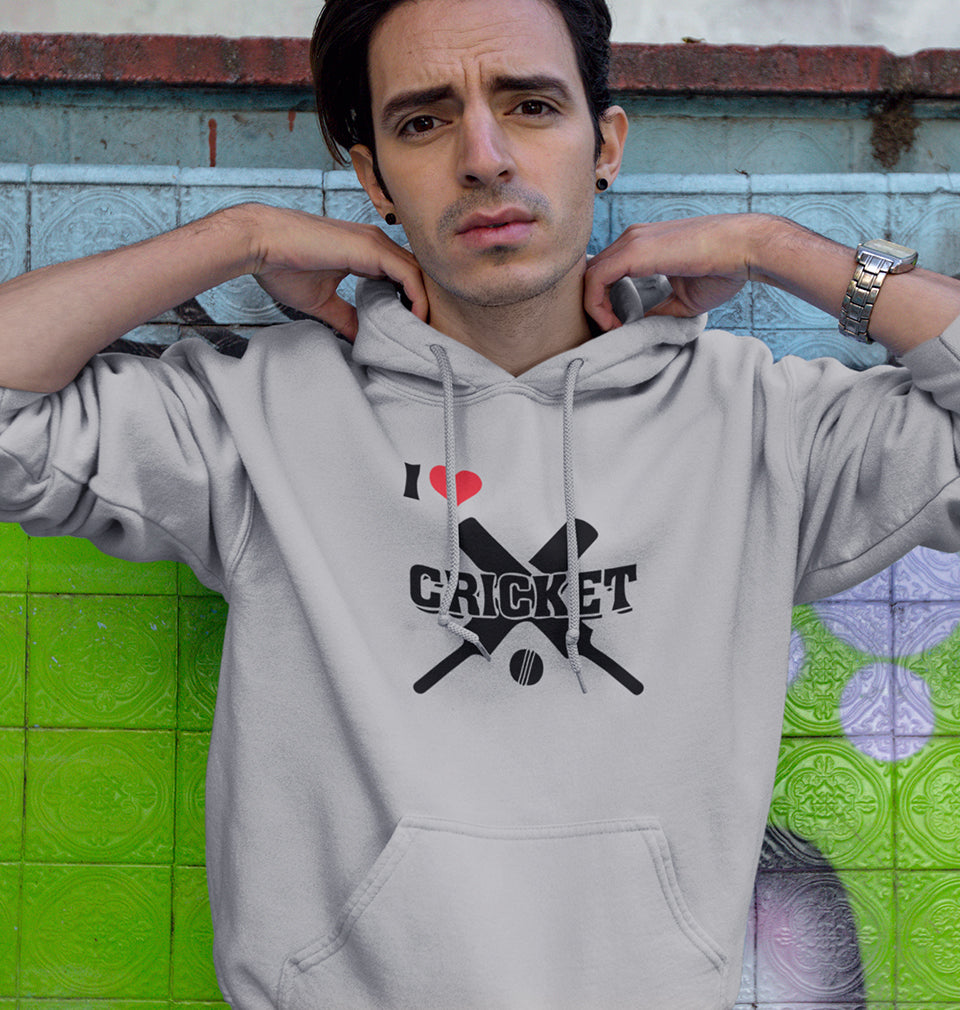 I Love Cricket Fever Men Hoodies-KidsFashionVilla