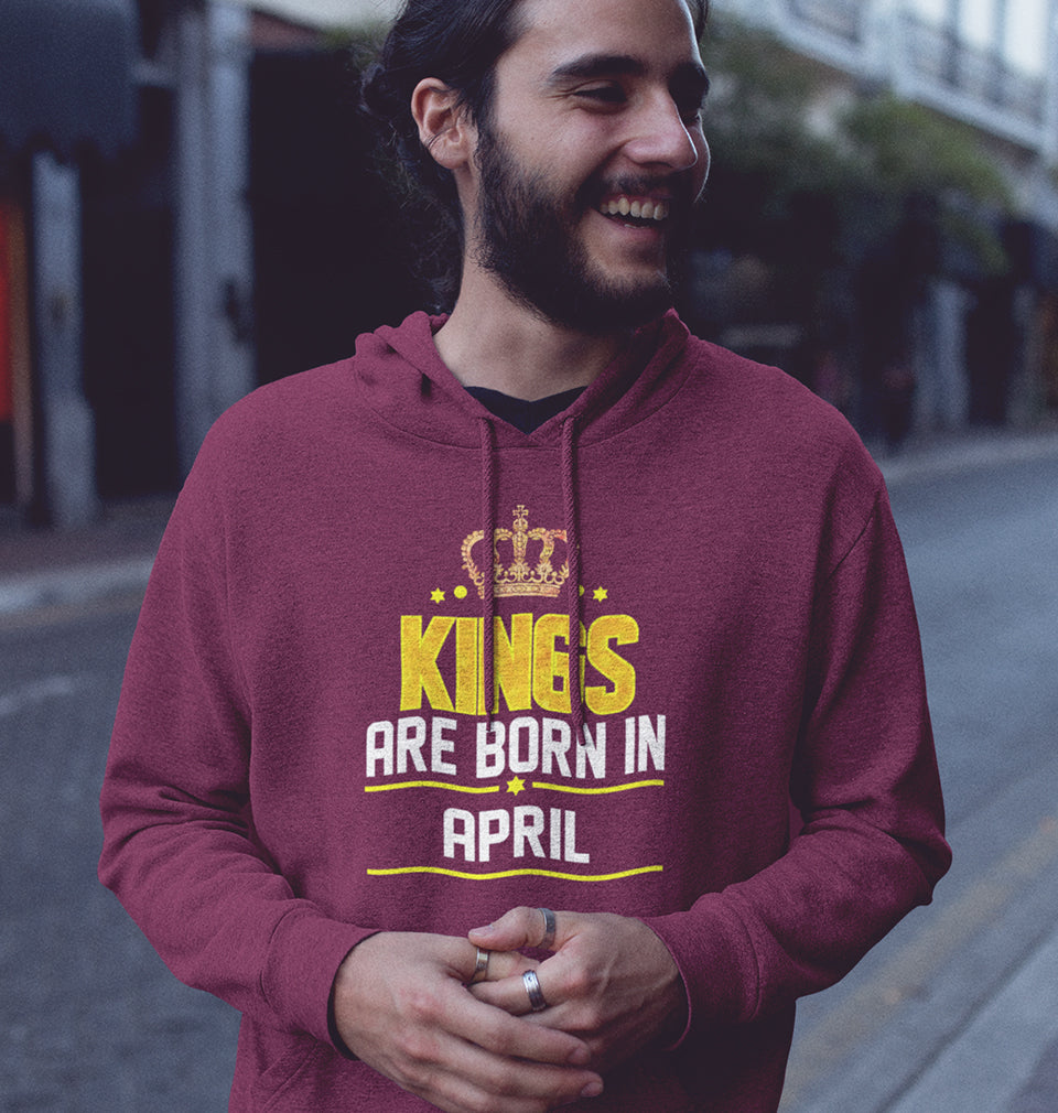 Kings Are Born In April Men Hoodies-KidsFashionVilla