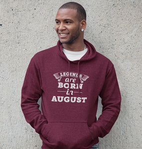 Legends are Born in August Men Hoodies-KidsFashionVilla