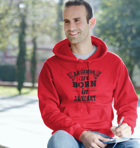 Legends are Born in January Men Hoodies-KidsFashionVilla
