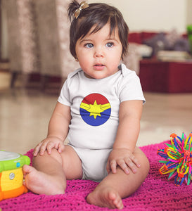 Captain marvel logo Rompers for Baby Girl- KidsFashionVilla