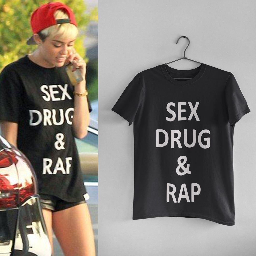 S*x Drug And Rap Miley Cyrus Celebrity T-shirt- KidsFashionVilla