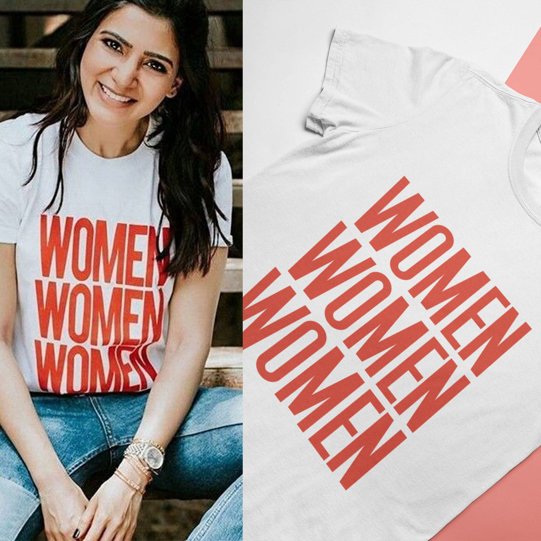 Women Samantha Akkineni Celebrity T-shirt- KidsFashionVilla