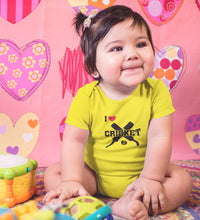 Load image into Gallery viewer, I Love Cricket Rompers for Baby Girl- KidsFashionVilla
