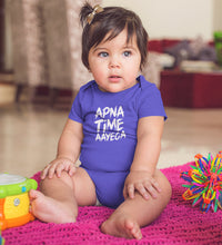 Load image into Gallery viewer, Apna Time Aayega Rompers for Baby Girl- KidsFashionVilla
