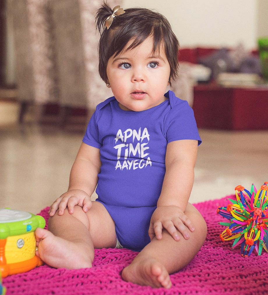 Apna Time Aayega Rompers for Baby Girl- KidsFashionVilla