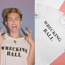 Load image into Gallery viewer, Wrecking Ball Miley Cyrus Celebrity T-shirt- KidsFashionVilla
