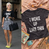 I Woke Up Like This Amelia Lily Celebrity T-shirt- KidsFashionVilla