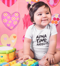 Load image into Gallery viewer, Apna Time Aayega Rompers for Baby Girl- KidsFashionVilla
