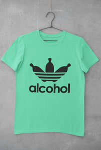 Alcohol Women Half Sleeves T-shirt- FunkyTeesClub - Funky Tees Club
