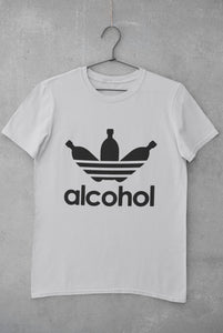 Alcohol Women Half Sleeves T-shirt- FunkyTeesClub - Funky Tees Club