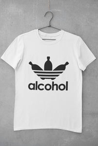 Alcohol Women Half Sleeves T-shirt- FunkyTeesClub - Funky Tees Club