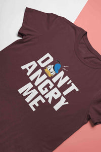 Dont Angry Me Funny Cartoon Women Half Sleeves T-shirt- KidsFashionVilla