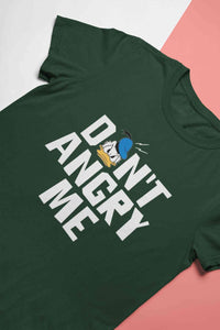 Dont Angry Me Funny Cartoon Women Half Sleeves T-shirt- KidsFashionVilla
