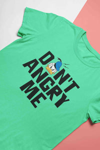 Dont Angry Me Funny Cartoon Women Half Sleeves T-shirt- KidsFashionVilla