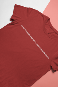 I Am A Better Person When I Am Tan And Holding A Margarita Women Half Sleeves T-shirt- KidsFashionVilla