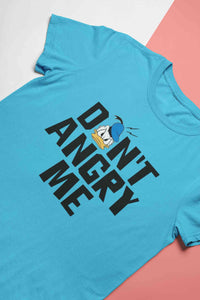 Dont Angry Me Funny Cartoon Women Half Sleeves T-shirt- KidsFashionVilla