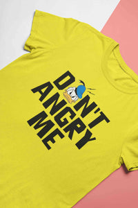 Dont Angry Me Funny Cartoon Women Half Sleeves T-shirt- KidsFashionVilla