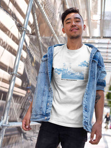 Cloud And Slogan Print Mens Half Sleeves T-shirt- KidsFashionVilla