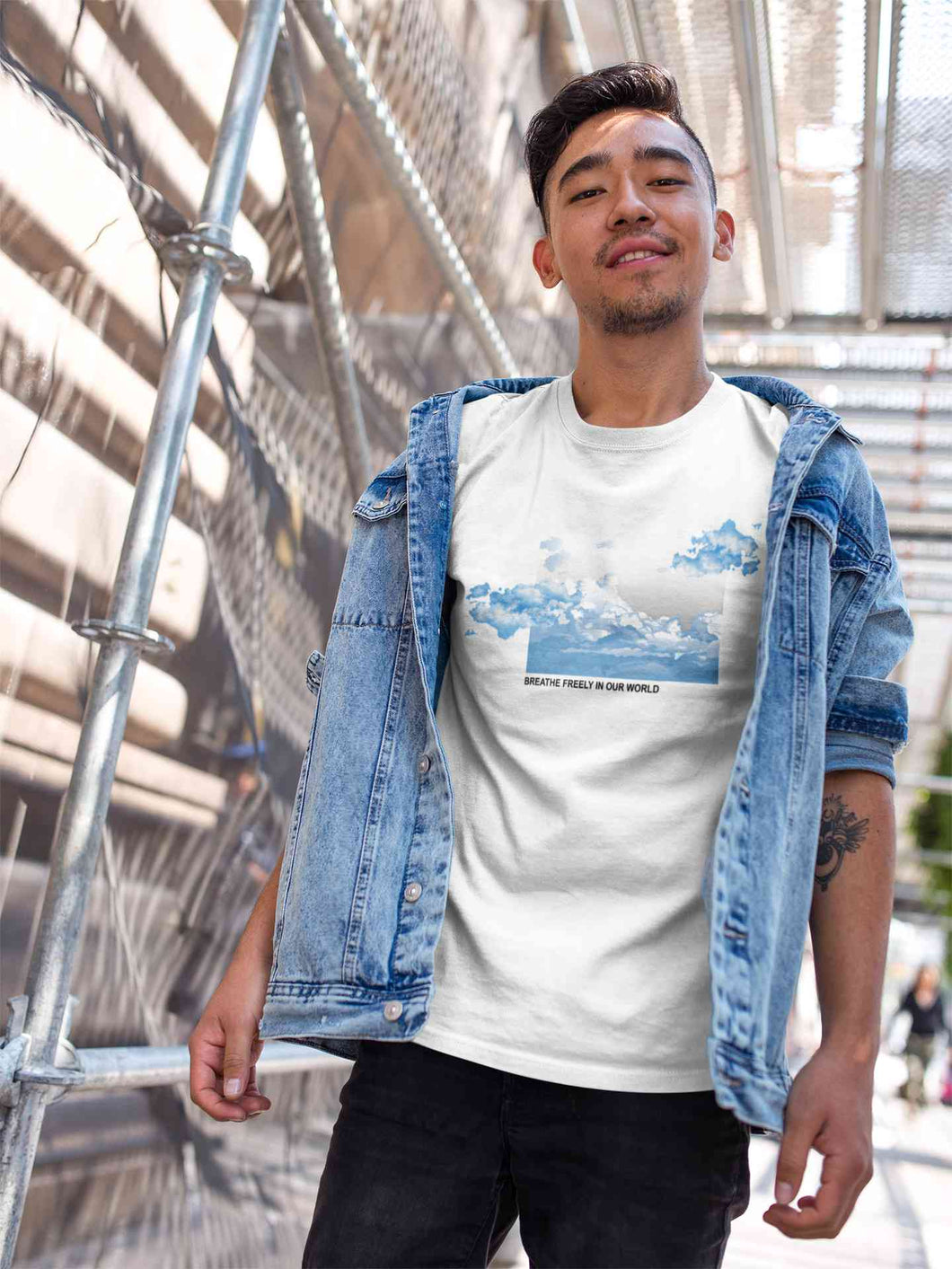 Cloud And Slogan Print Mens Half Sleeves T-shirt- KidsFashionVilla