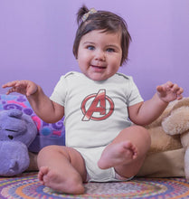 Load image into Gallery viewer, Avenger Logo Rompers for Baby Girl- FunkyTradition FunkyTradition
