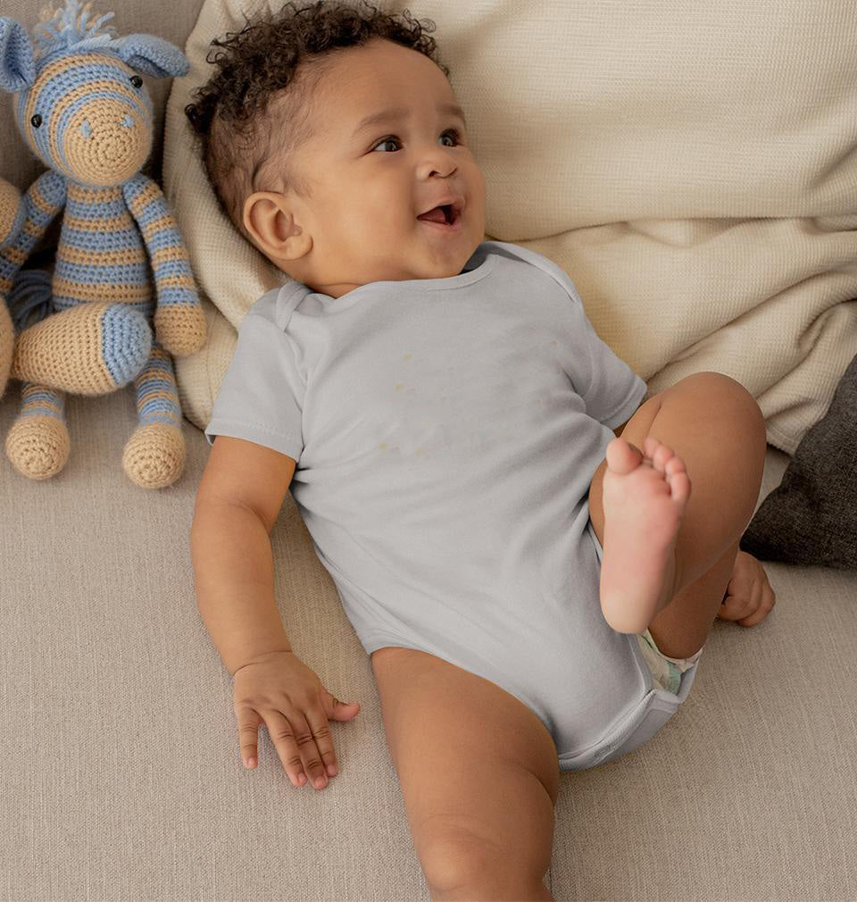 Plain Grey Baby Romper- KidsFashionVilla