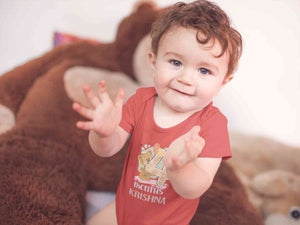 Custom Name 4 Month Birthday Teddy Design Rompers for Baby Boy- KidsFashionVilla