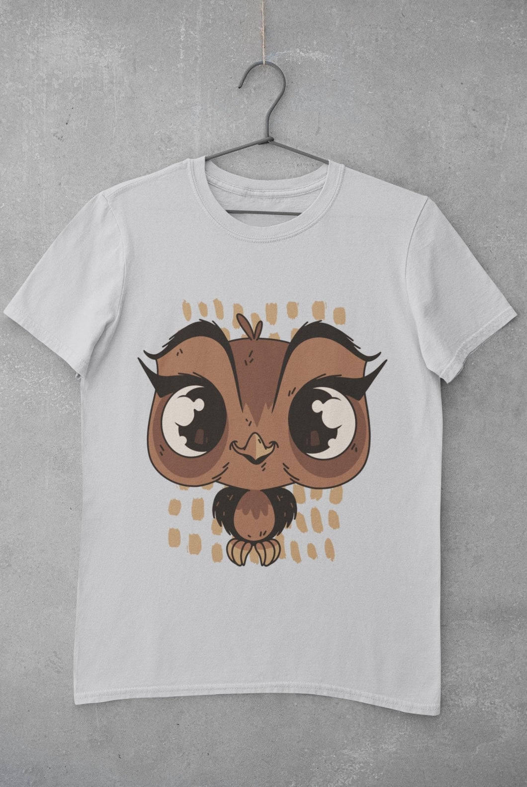 Baby Owl Mens Half Sleeves T-shirt- FunkyTeesClub - Funky Tees Club