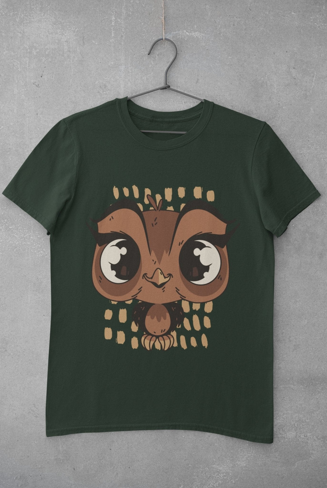 Baby Owl Mens Half Sleeves T-shirt- FunkyTeesClub - Funky Tees Club