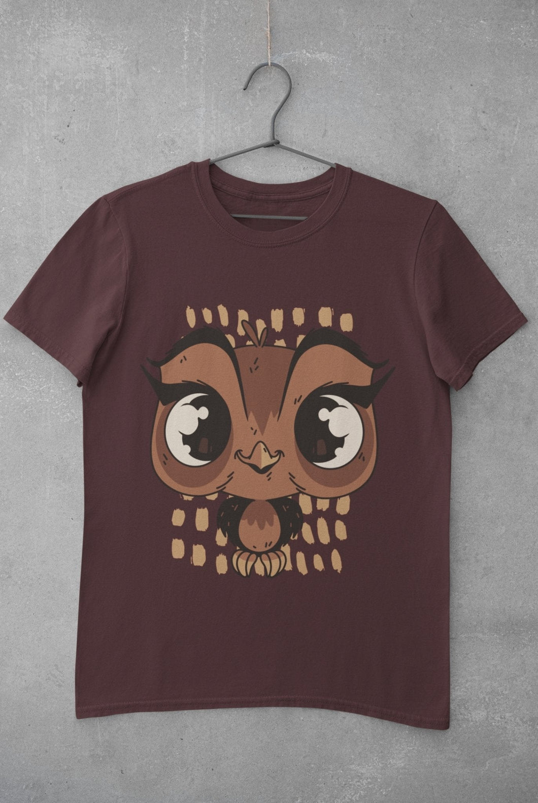 Baby Owl Mens Half Sleeves T-shirt- FunkyTeesClub - Funky Tees Club