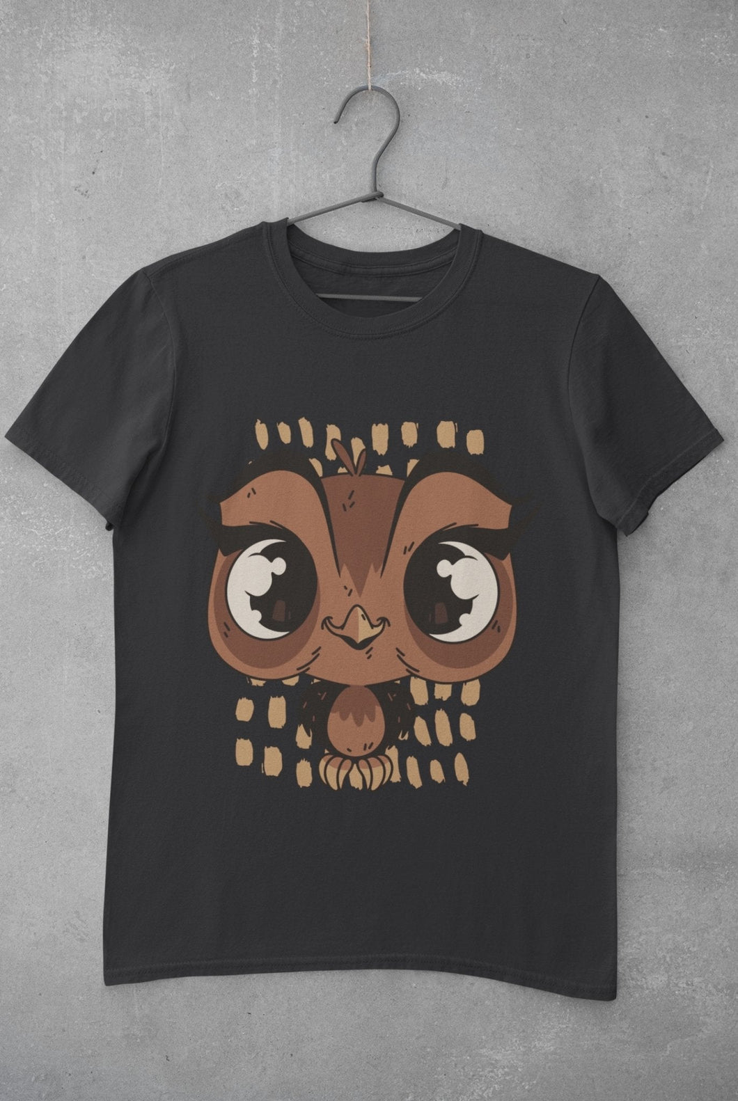 Baby Owl Mens Half Sleeves T-shirt- FunkyTeesClub - Funky Tees Club