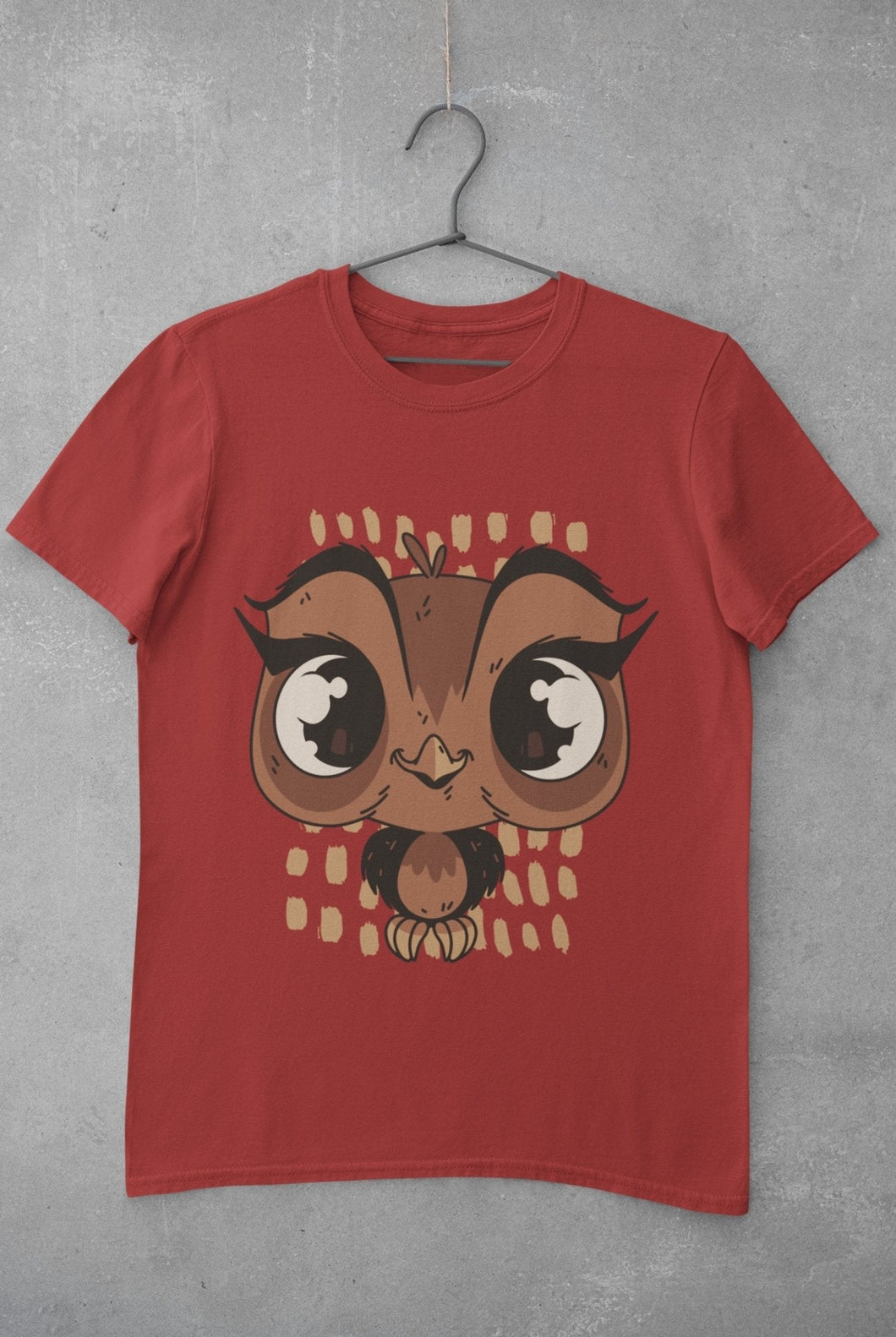 Baby Owl Mens Half Sleeves T-shirt- FunkyTeesClub - Funky Tees Club