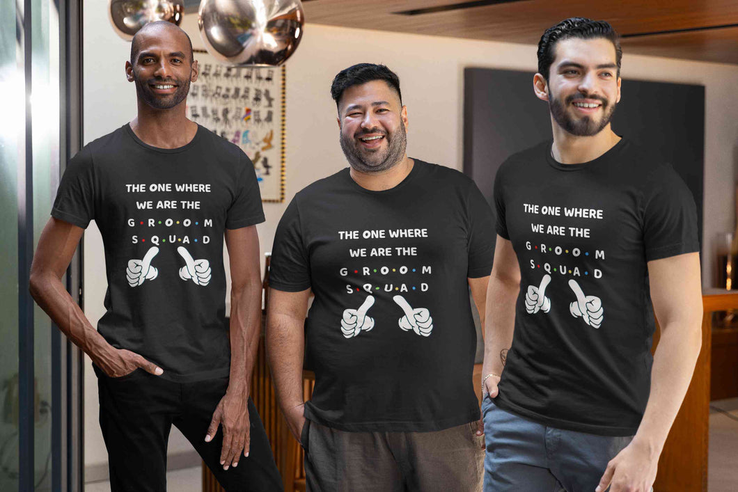 Groom Squad Mens Half Sleeves T-shirt- KidsFashionVilla