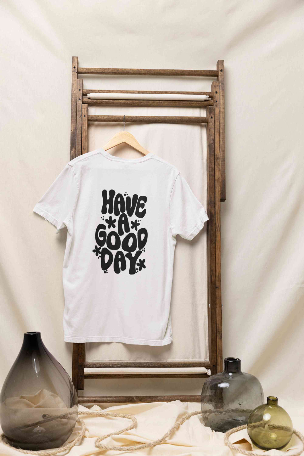 Have A Good Day Typography Back Print Mens Half Sleeves T-shirt- KidsFashionVilla