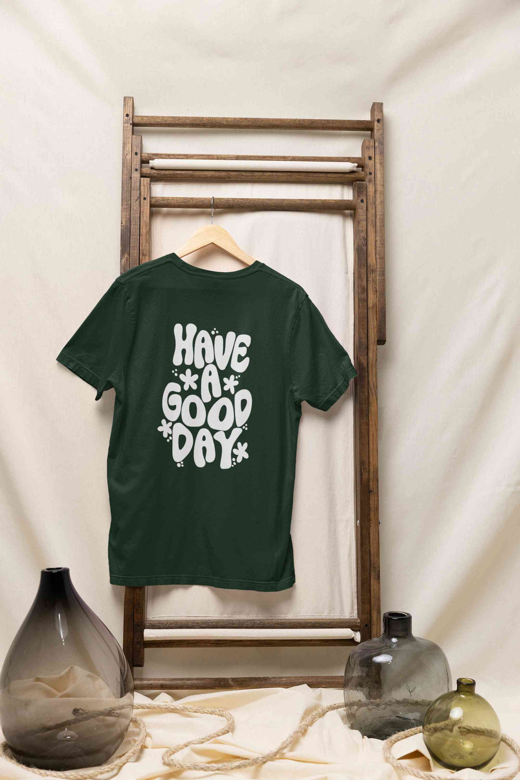 Have A Good Day Typography Back Print Mens Half Sleeves T-shirt- KidsFashionVilla