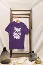Load image into Gallery viewer, Have A Good Day Typography Back Print Mens Half Sleeves T-shirt- KidsFashionVilla
