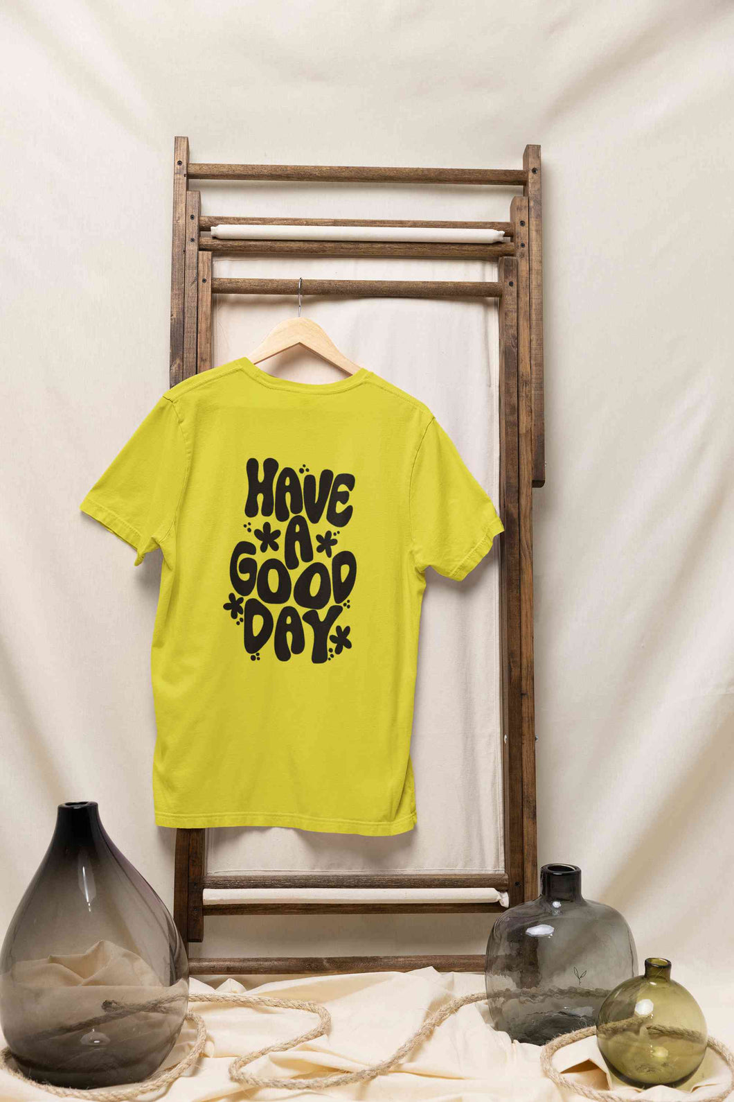 Have A Good Day Typography Back Print Mens Half Sleeves T-shirt- KidsFashionVilla