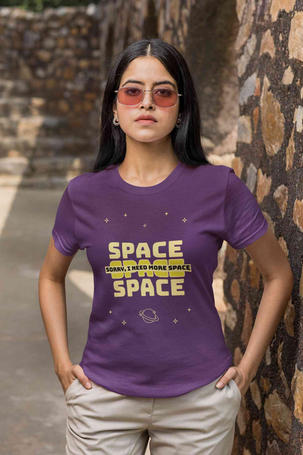 I Need More Space Women Half Sleeves T-shirt- KidsFashionVilla
