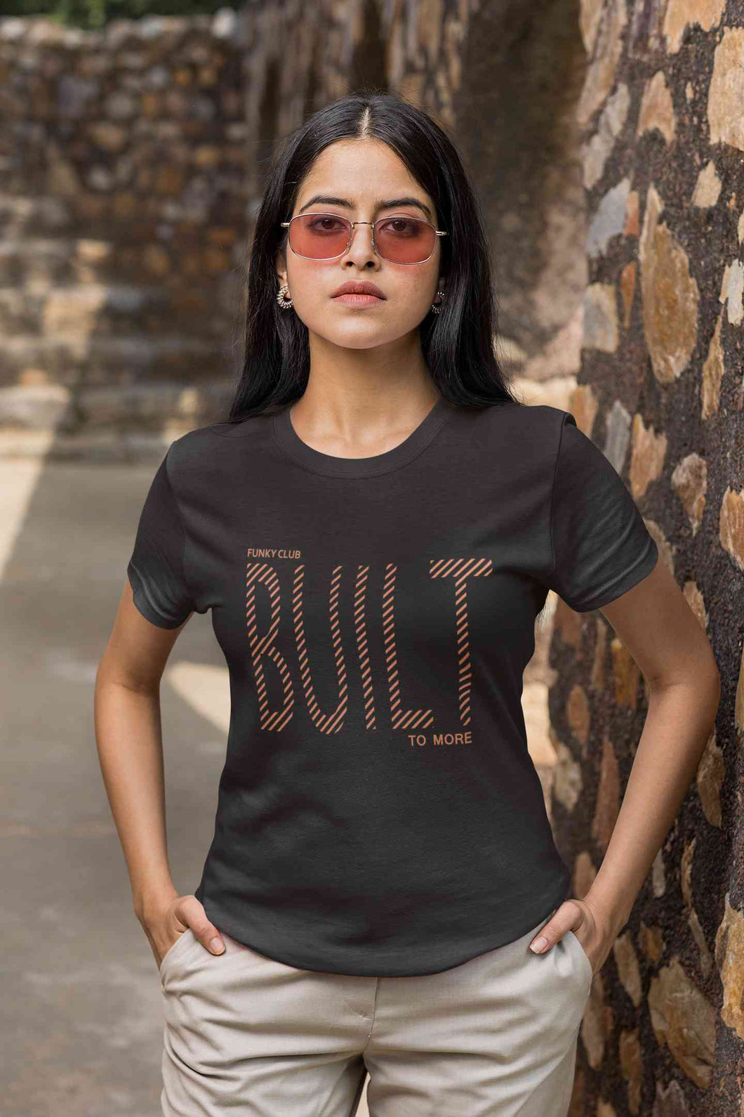Built To More Women Half Sleeves T-shirt- KidsFashionVilla