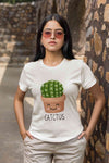 Catctus Women Half Sleeves T-shirt- KidsFashionVilla