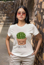 Load image into Gallery viewer, Catctus Women Half Sleeves T-shirt- KidsFashionVilla
