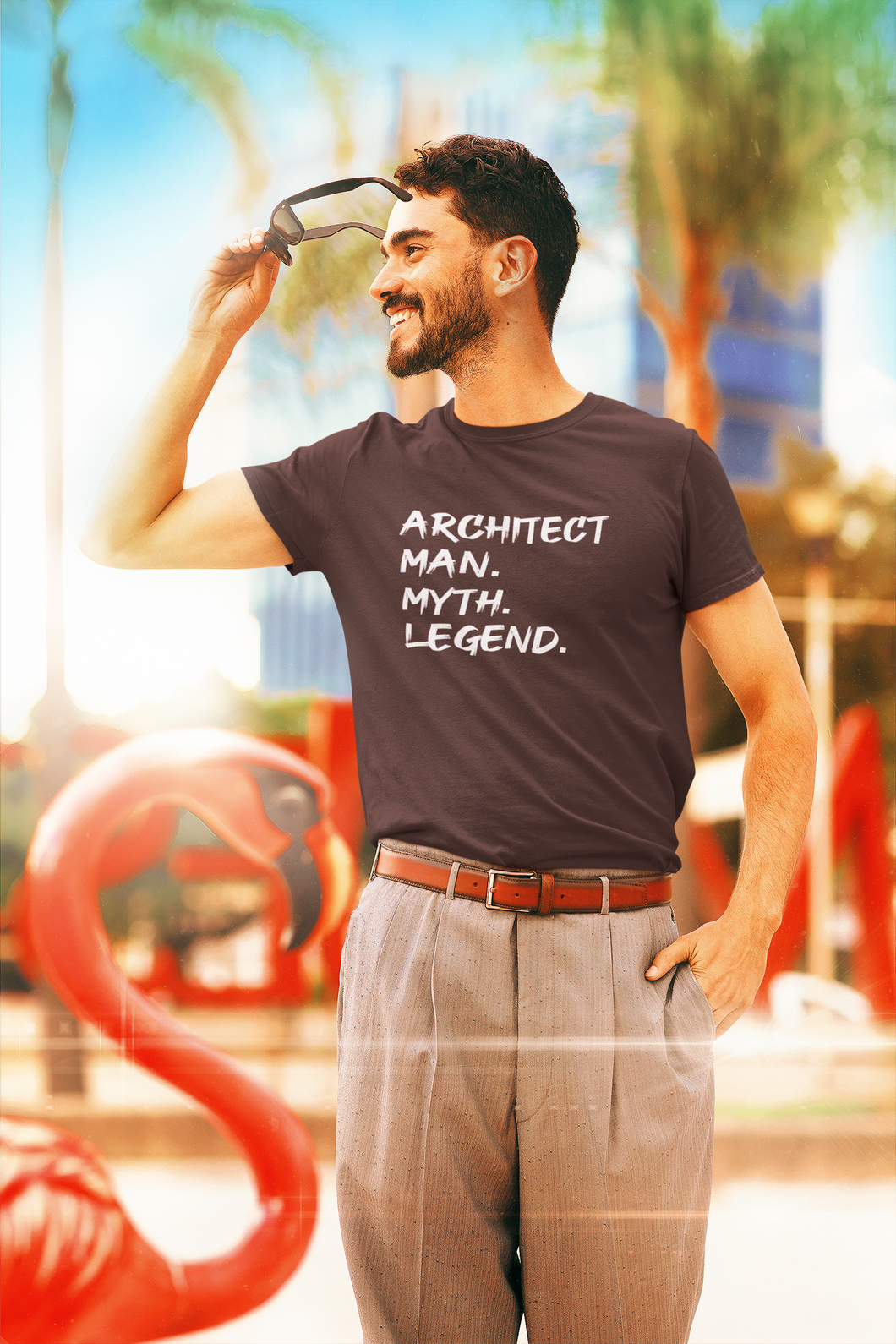 Architect Man Myth Legend Architect Profession Mens Half Sleeves T-shirt- KidsFashionVilla