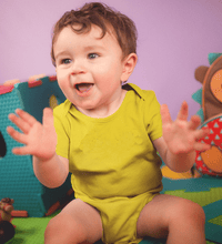Load image into Gallery viewer, Plain Yellow Baby Romper- KidsFashionVilla
