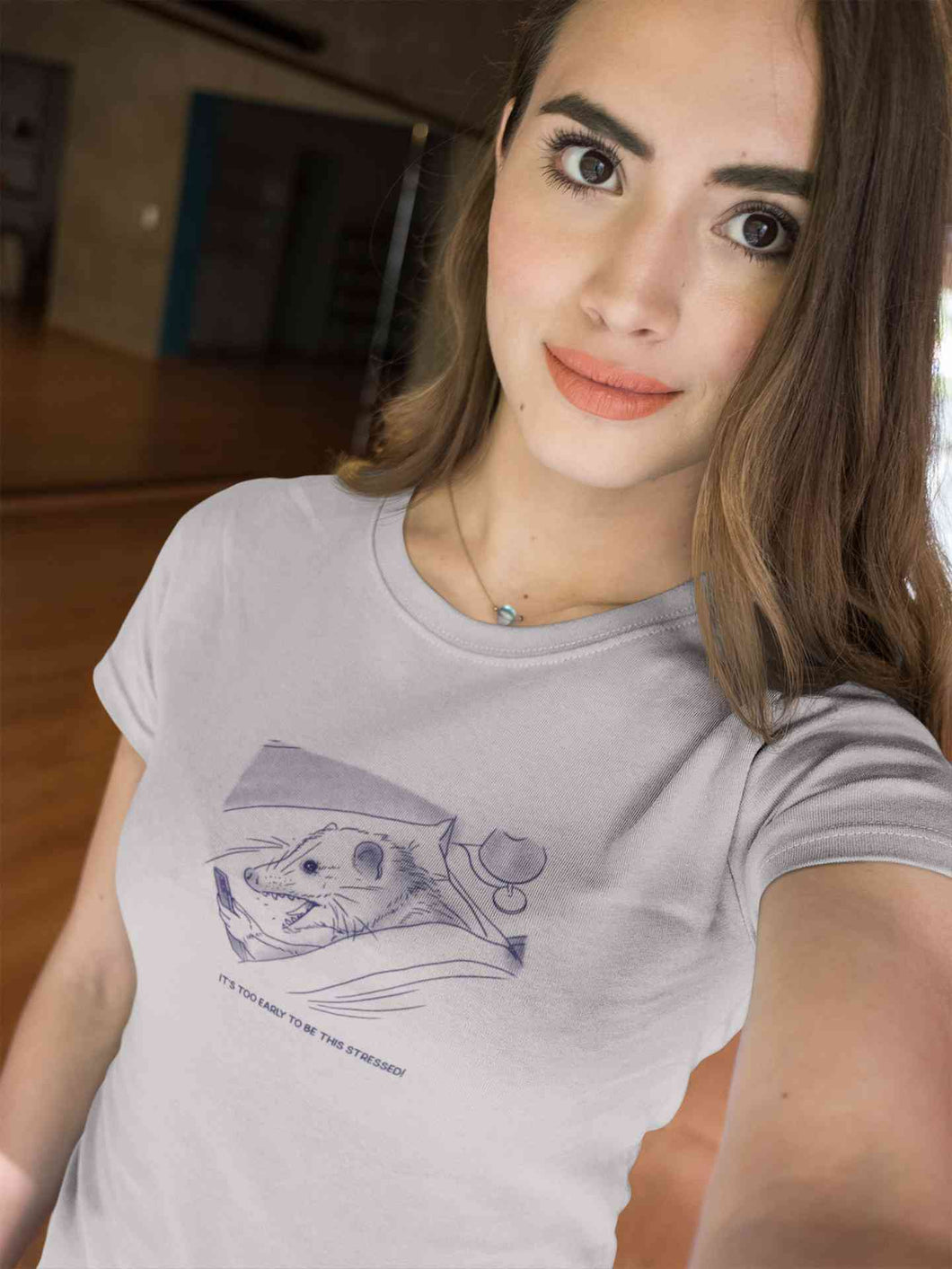 Its Too Early To Be This Stressed Funny Women Half Sleeves T-shirt- KidsFashionVilla