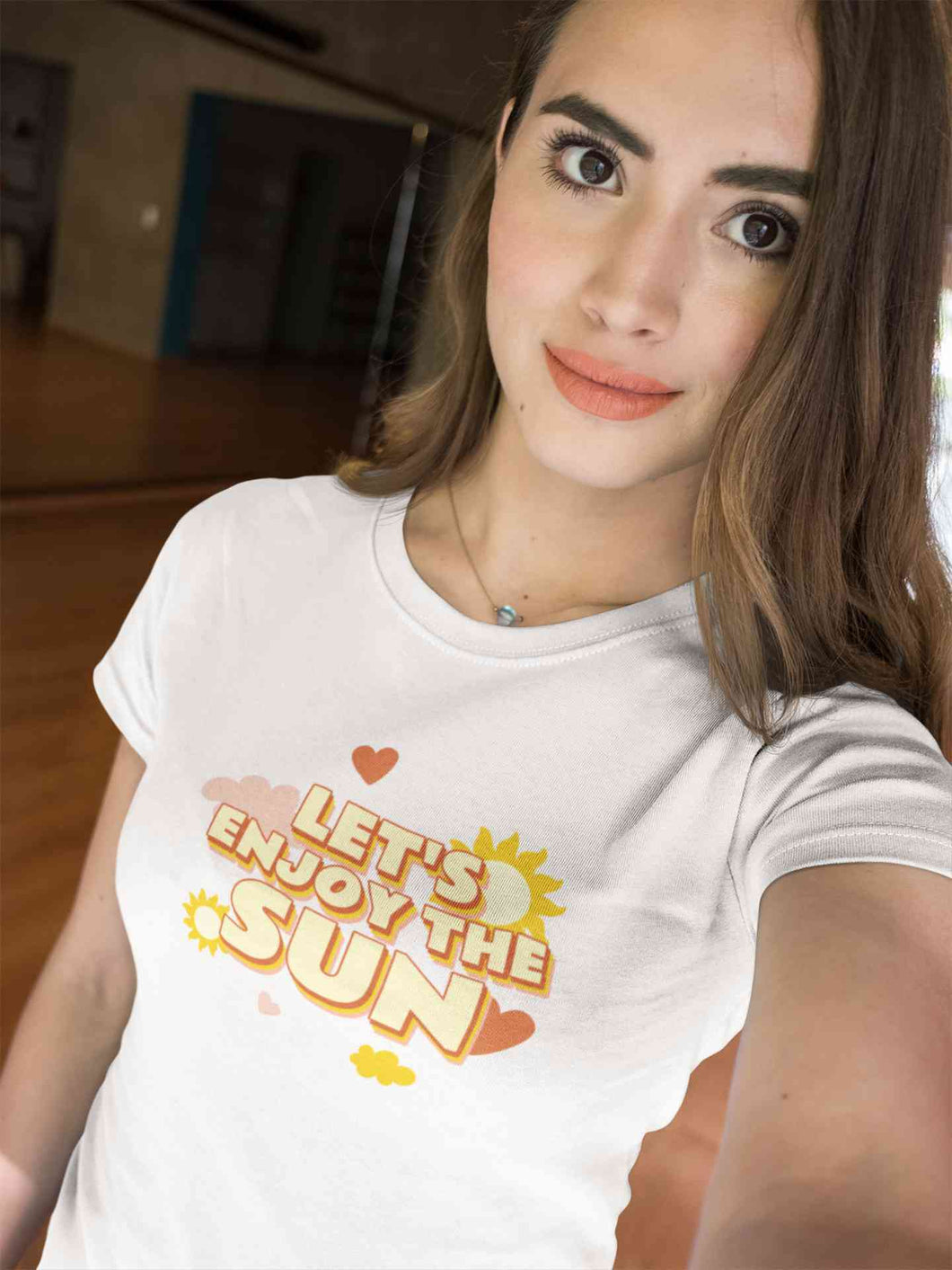 Lets Enjoy The Sun Quote Women Half Sleeves T-shirt- KidsFashionVilla