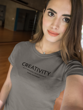 Load image into Gallery viewer, Creativity Quotes Women Half Sleeves T-shirt- KidsFashionVilla
