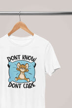 Load image into Gallery viewer, Funny Cartoon Dont Care Women Half Sleeves T-shirt- KidsFashionVilla
