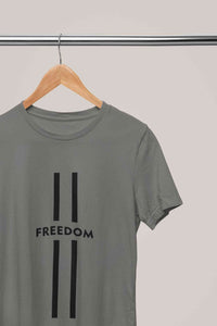 Strip Freedom Women Half Sleeves T-shirt- KidsFashionVilla